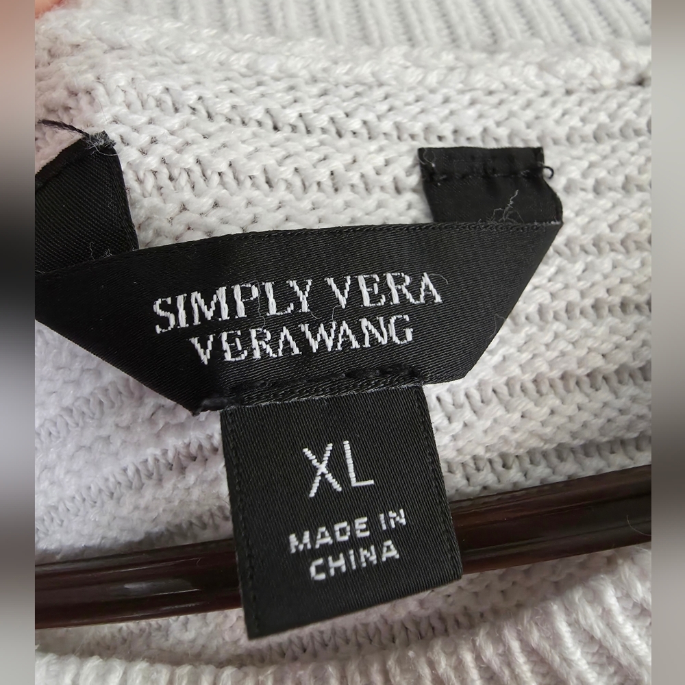 Simply Vera Vera Wang Ivory Knit Sweater - Picture 2 of 3